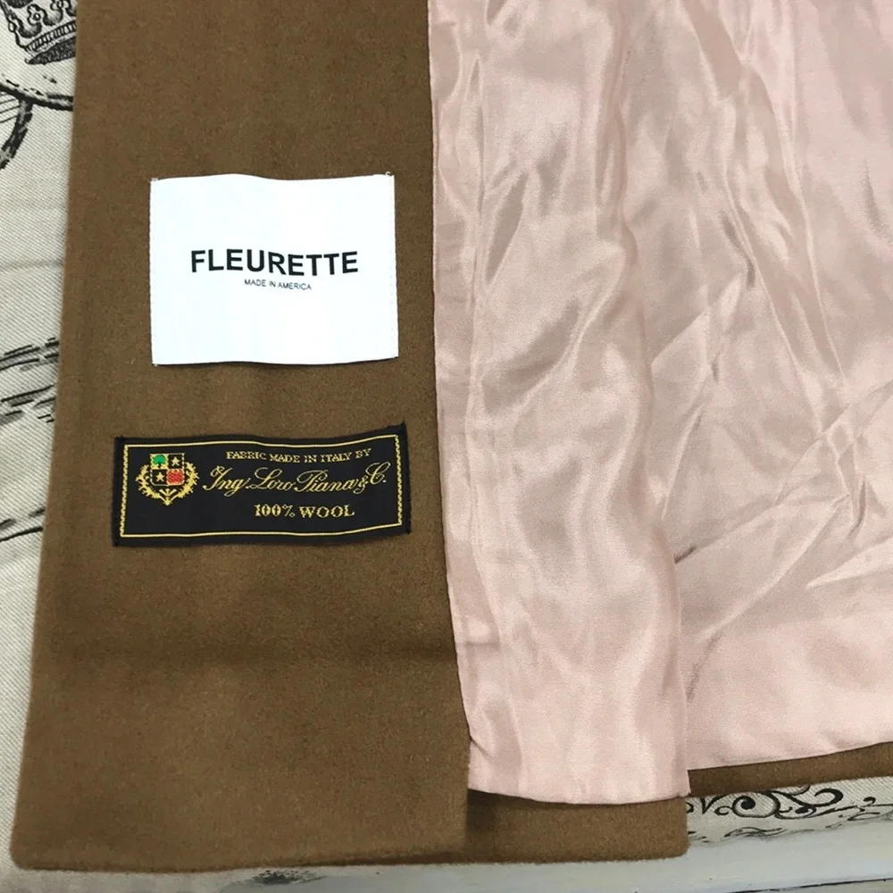 Fleurette Stand Collar Wool Car Coat - Picture 9 of 12